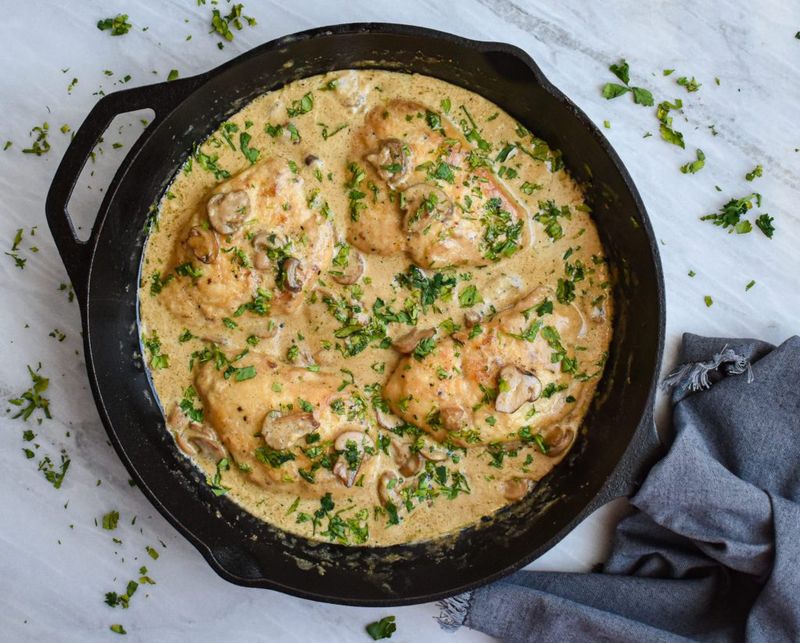 Chicken with Mustard Mascarpone Marsala