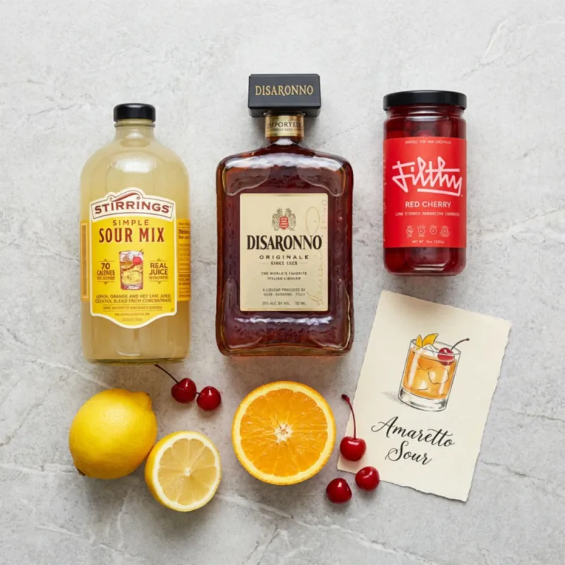Amaretto Sour (with Pre-Made Mix)