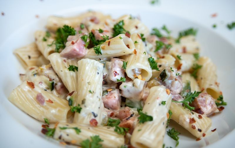 Ham and Creamy Pasta