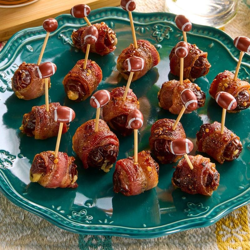 Bacon-Wrapped Dates with Almonds