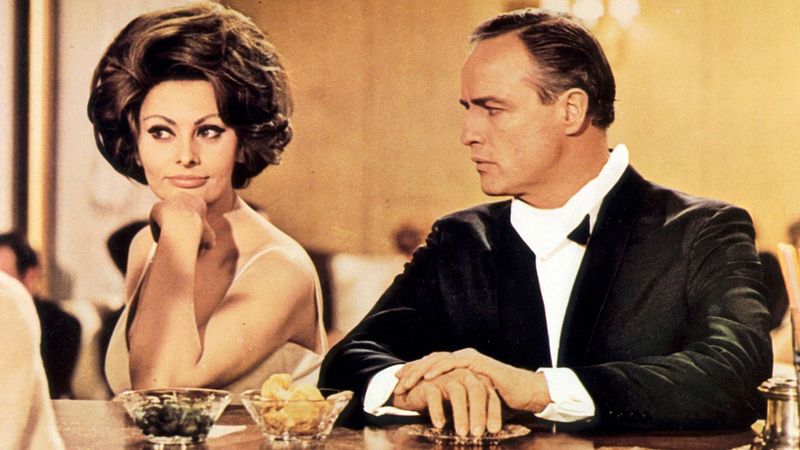 Sophia Loren and Marlon Brando on A Countess from Hong Kong