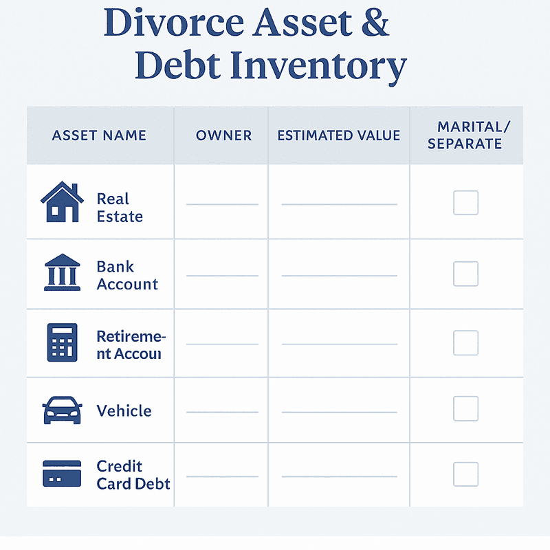 Build a Comprehensive Inventory of All Assets and Liabilities