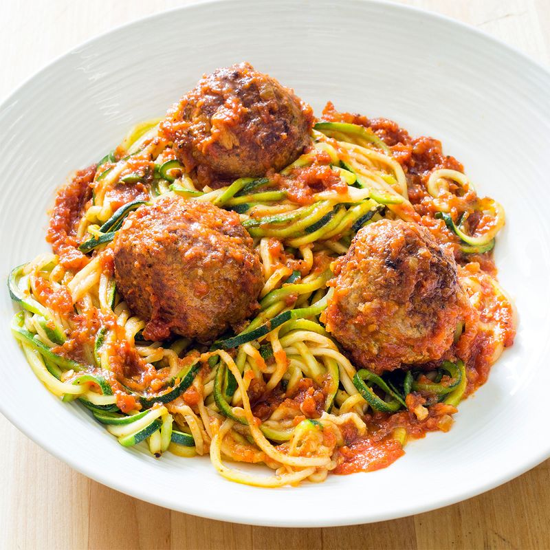 Zoodles with Turkey Meatballs