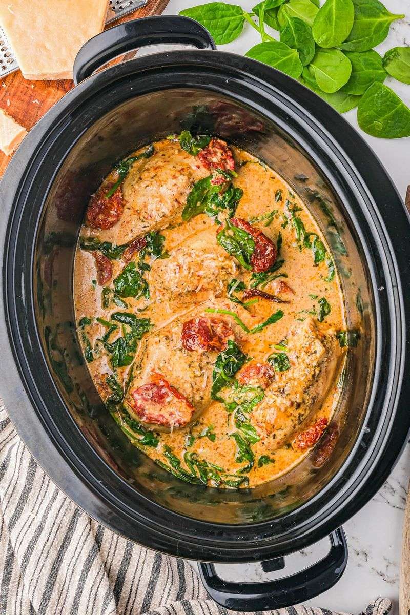 Crockpot Tuscan Chicken