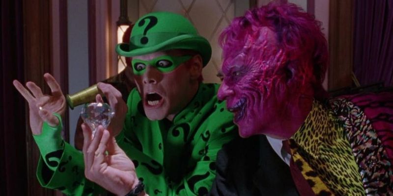 Tommy Lee Jones and Jim Carrey on Batman Forever