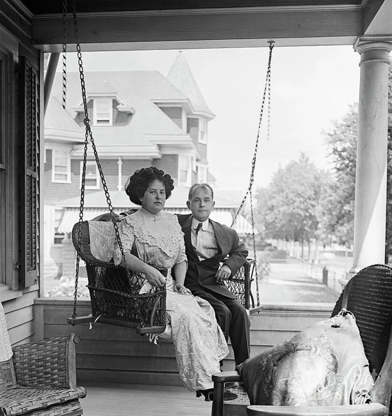 Front Porch Socializing on a Summer Evening
