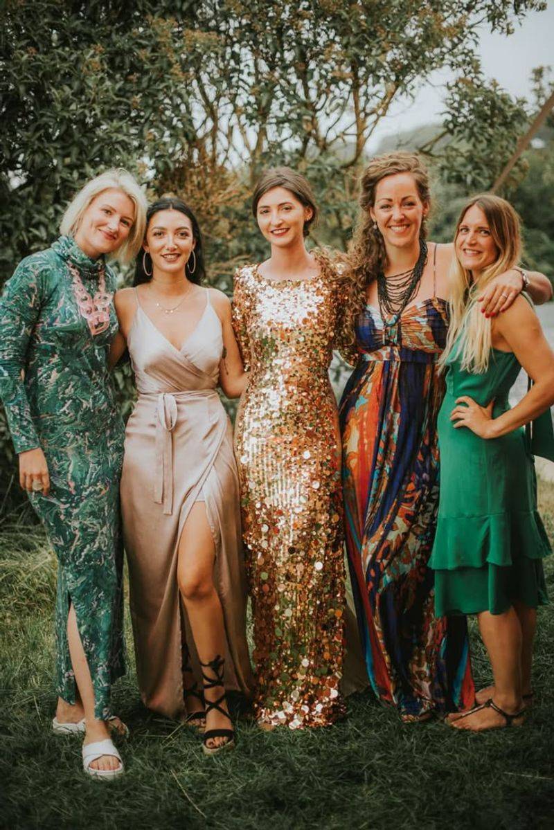 Disco-Inspired Sequin Bridal Looks