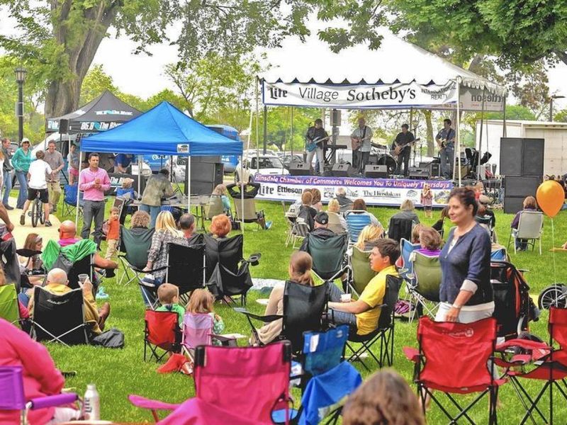The Town Square Band Concert on a Summer Night