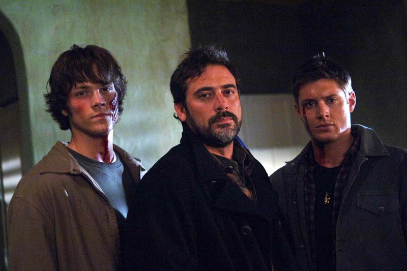 Jeffrey Dean Morgan and Jensen Ackles in Supernatural (2005-2020)