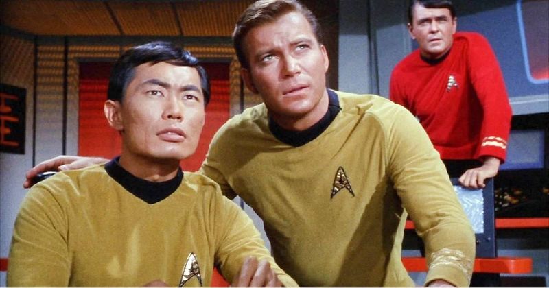 George Takei and William Shatner on Star Trek The Original Series