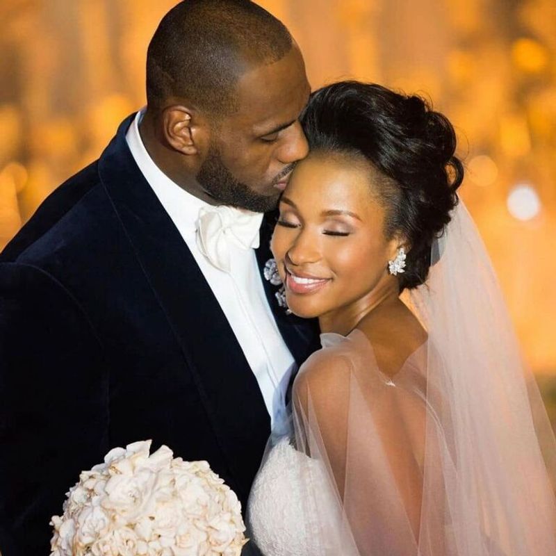 LeBron James and Savannah Brinson