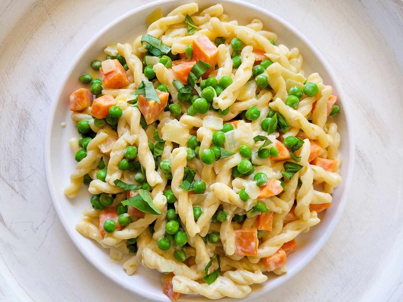 Creamy Pastina with Peas and Carrots