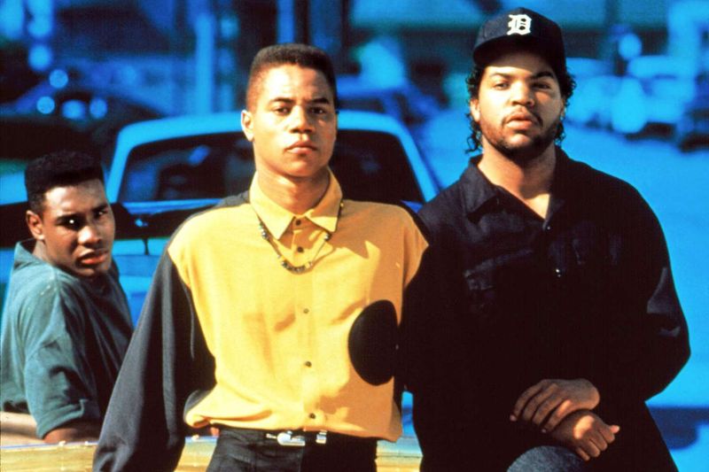 Laurence Fishburne and Cuba Gooding Jr. in Boyz n the Hood (1991)