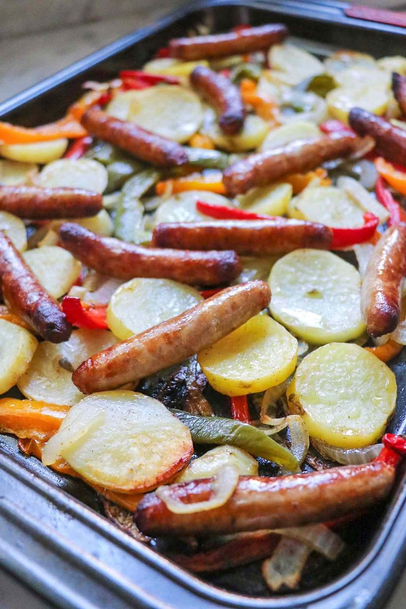 Sausage and Roasted Vegetable Bake