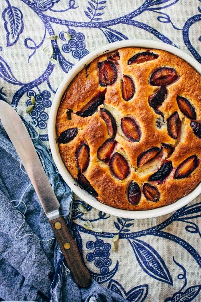 Cardamom Plum Snack Cake
