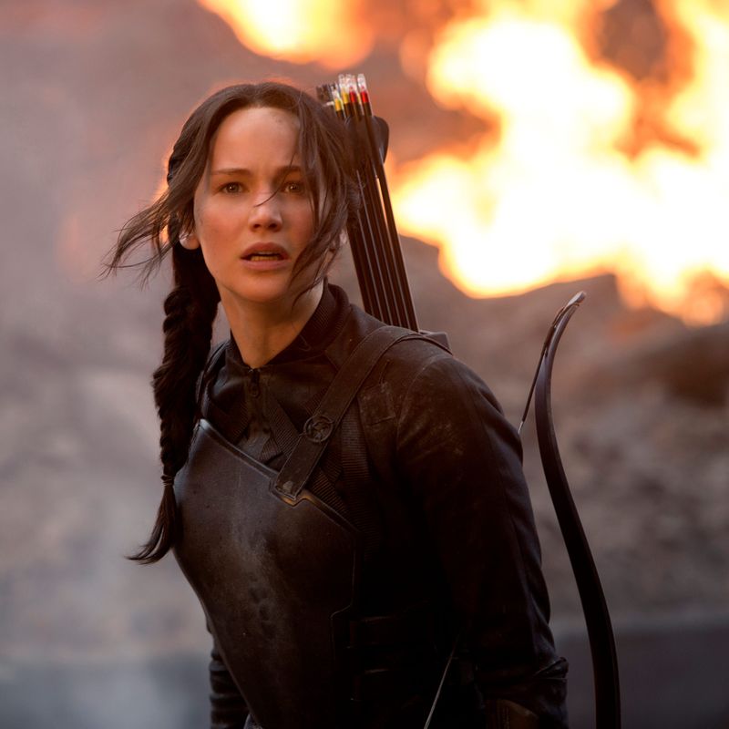Jennifer Lawrence as Katniss Everdeen in The Hunger Games (2012)