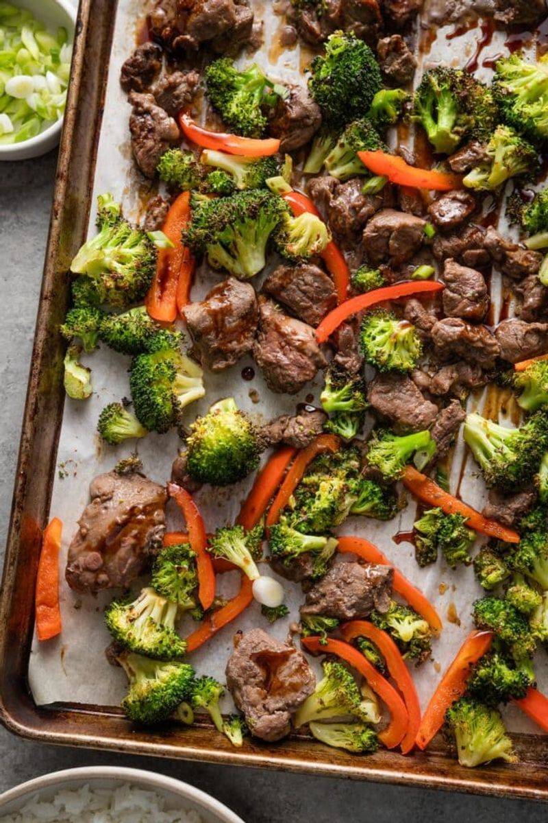 Beef and Broccoli Sheet Pan Stir-Fry