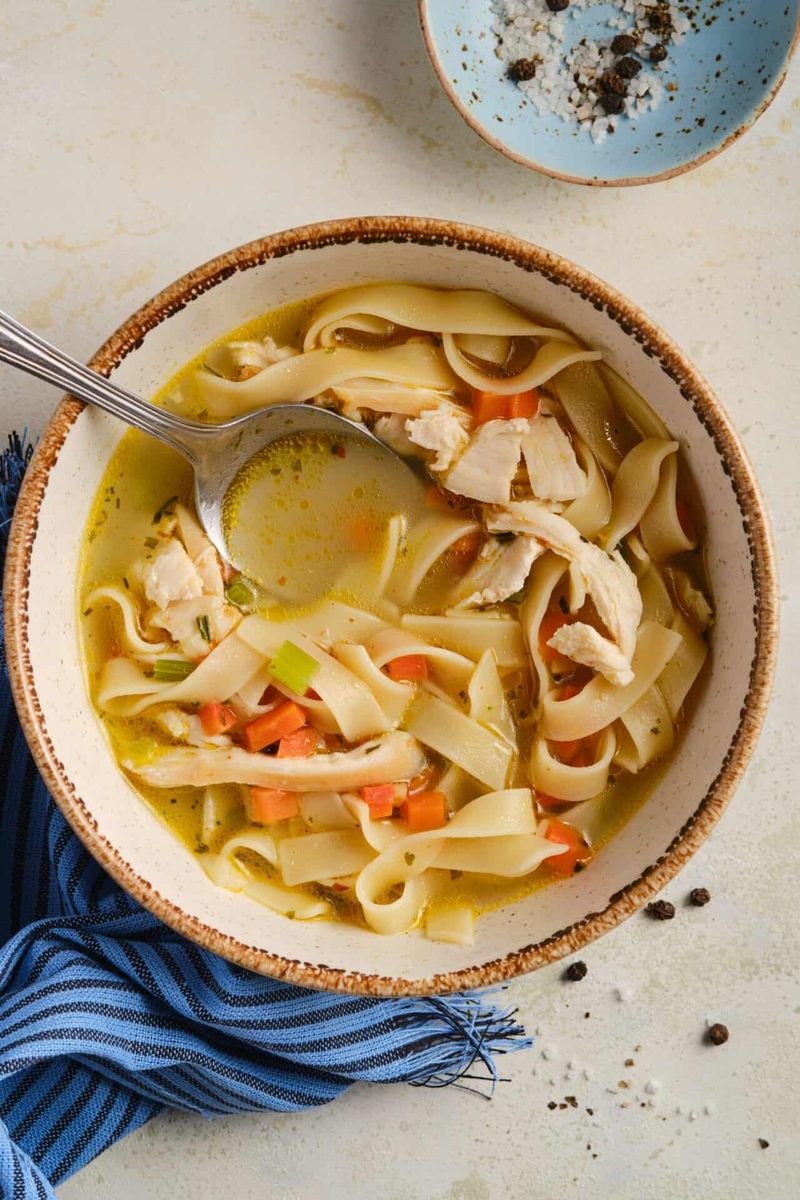 Homemade Noodles in Chicken Soup