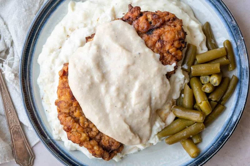 Chicken Fried Steak with White Gravy