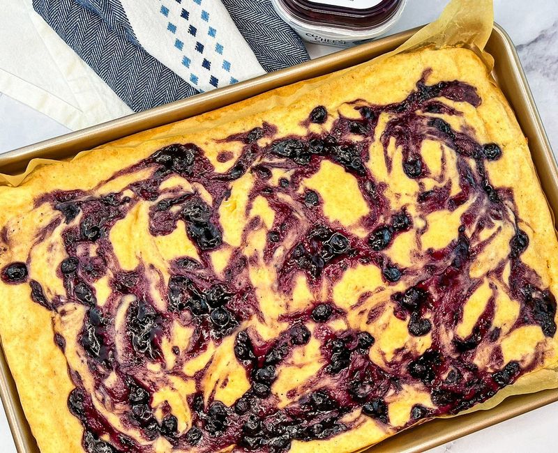 Sheet Pan Pancakes with Pie Filling
