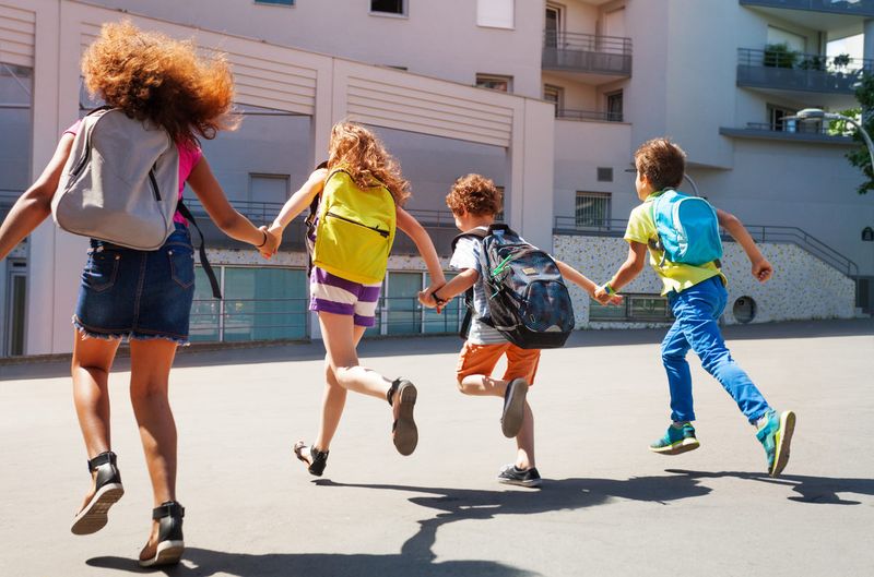 Walking to School With the Neighborhood Kids
