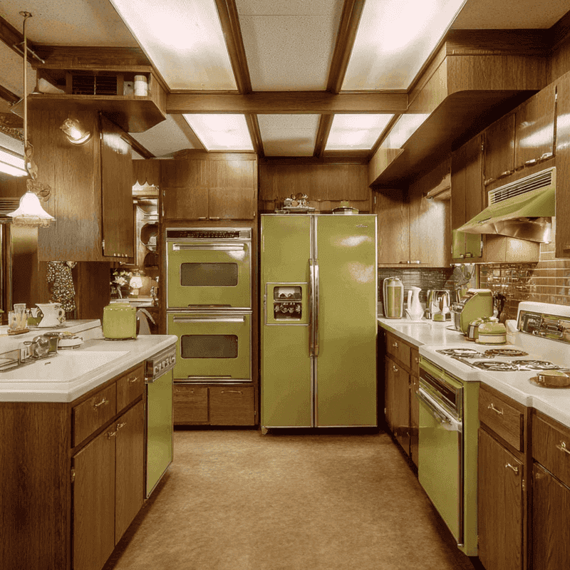 Harvest Gold and Avocado Green Appliances