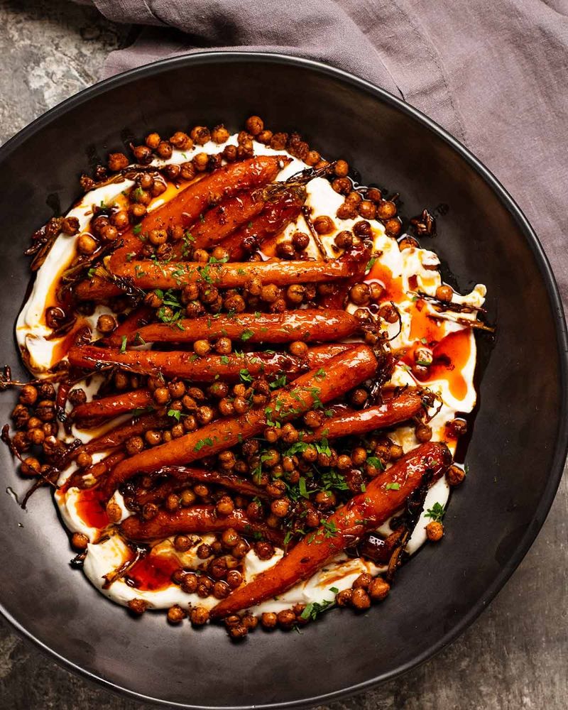 Beet, Carrot, and Chickpea Roast