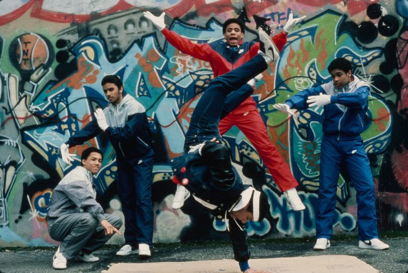 Breakdancers on a Brooklyn Sidewalk, 1983