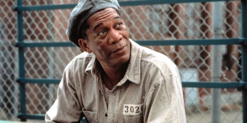Morgan Freeman as Red in The Shawshank Redemption