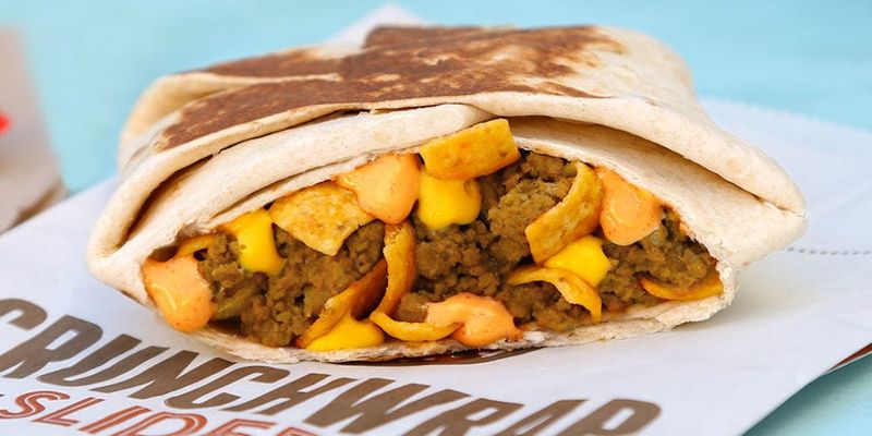 Taco Bell Beefy Cheddar Crunchwrap Slider