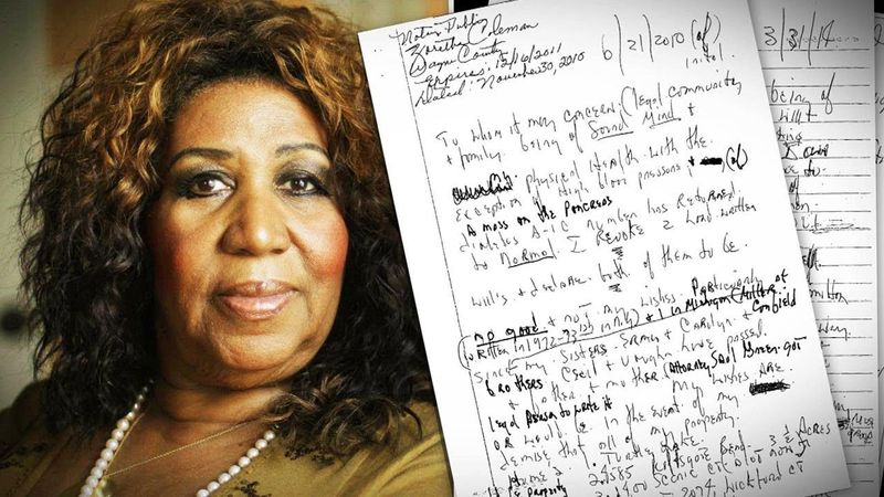 Aretha Franklin's Handwritten Wills