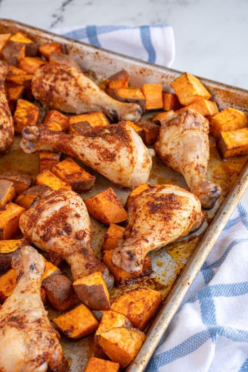 BBQ Chicken and Sweet Potato Tin