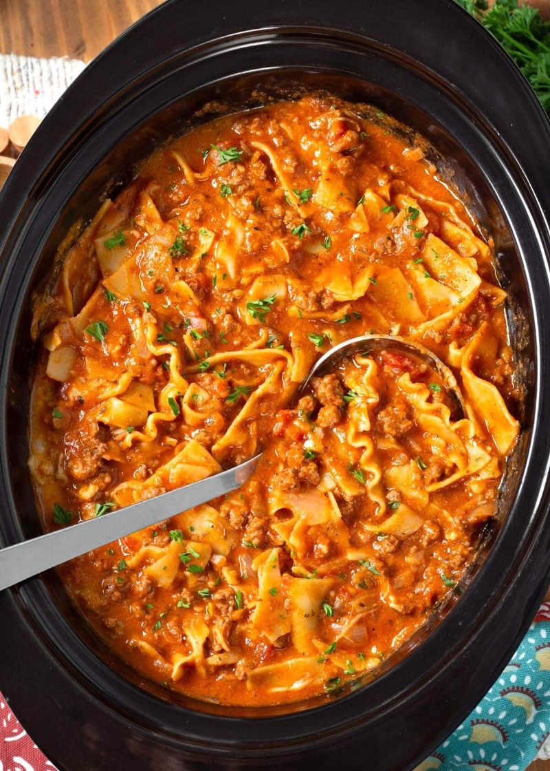 Slow Cooker Lasagna Soup