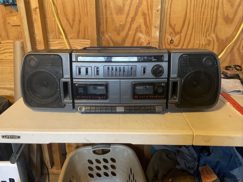 Boombox and Cassette Tapes
