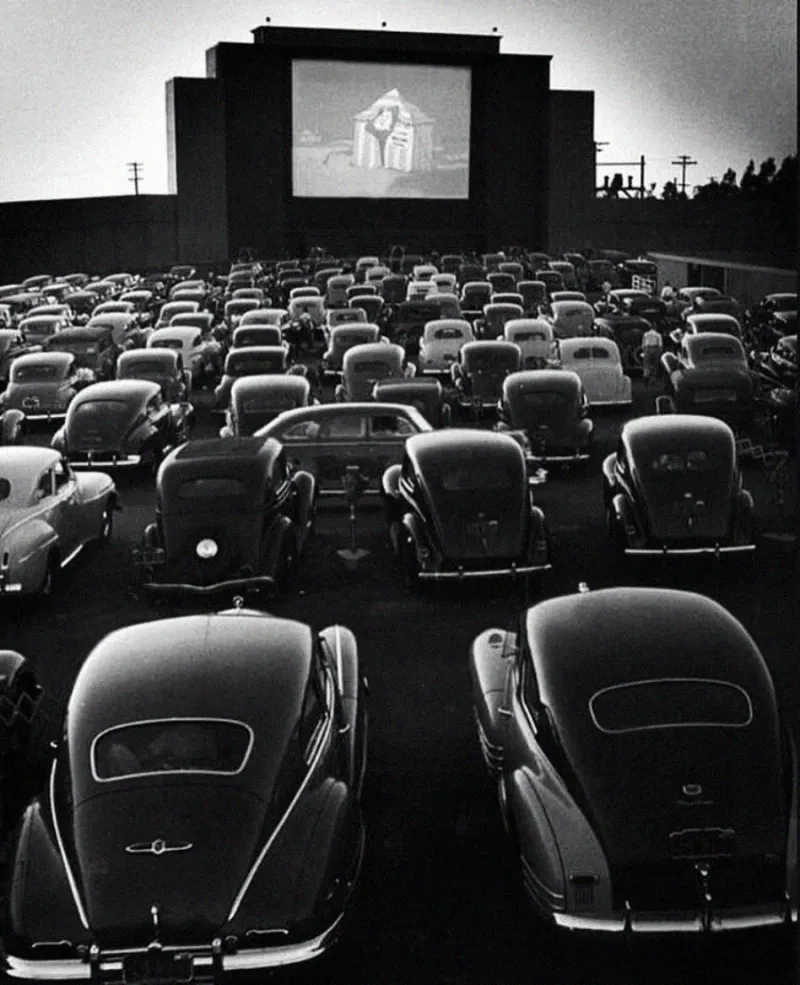 A Classic Drive-In Movie Night, 1950s