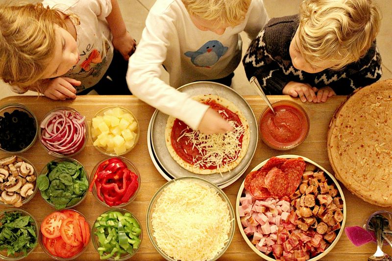 Homemade Pizza Night With All the Toppings