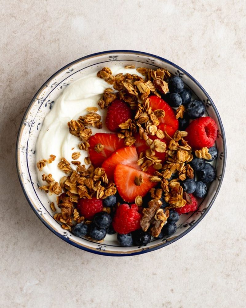 Greek Yogurt and Berry Granola Bowl
