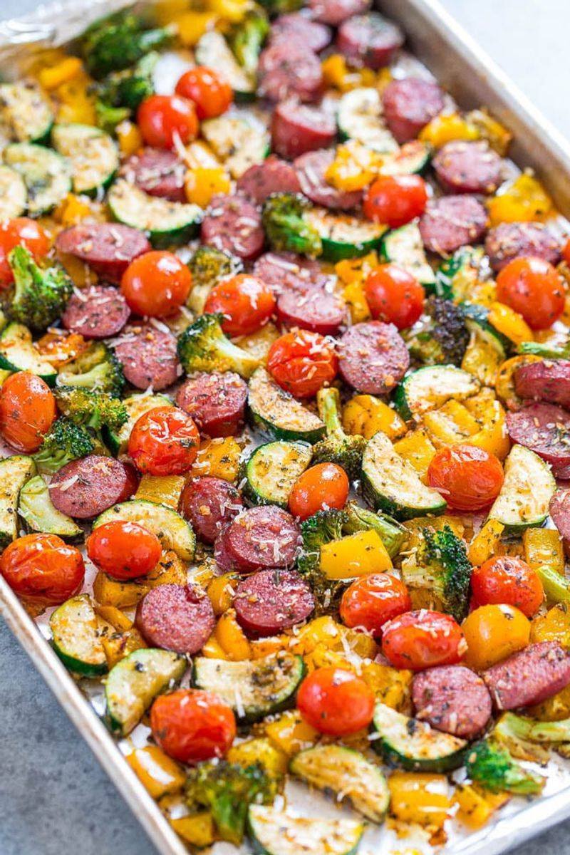 Sheet Pan Sausage and Vegetables