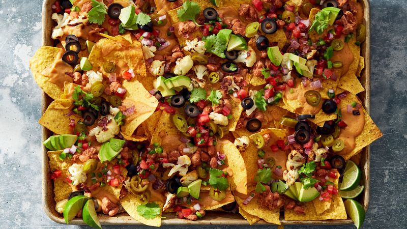 Loaded Nachos with Black Bean Salsa
