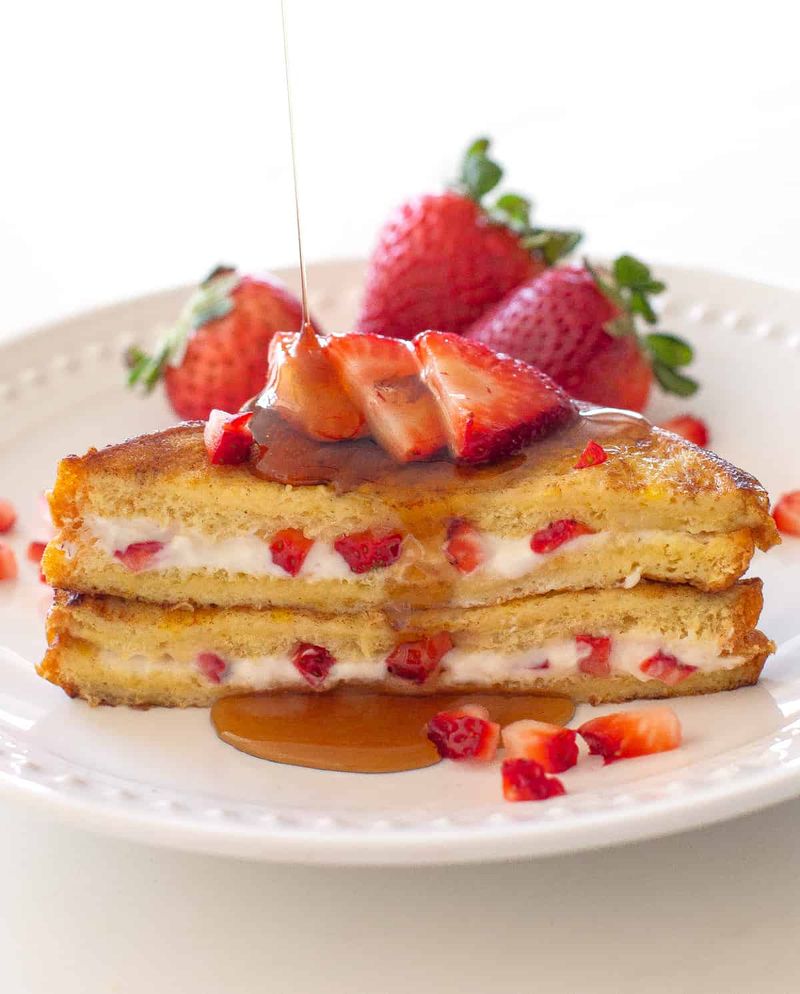 Soft Cheese Stuffed French Toast