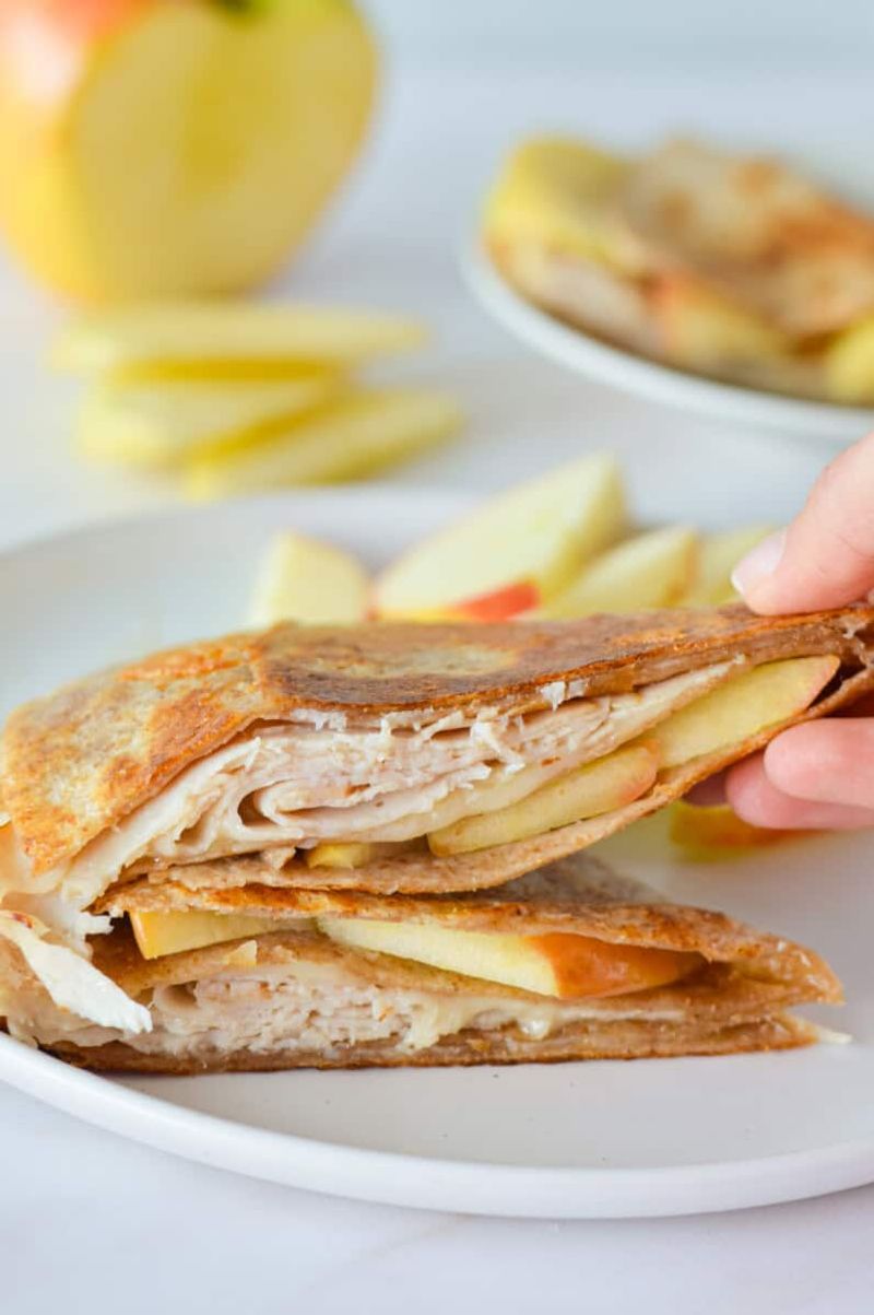 Apple and Cheddar Quesadillas