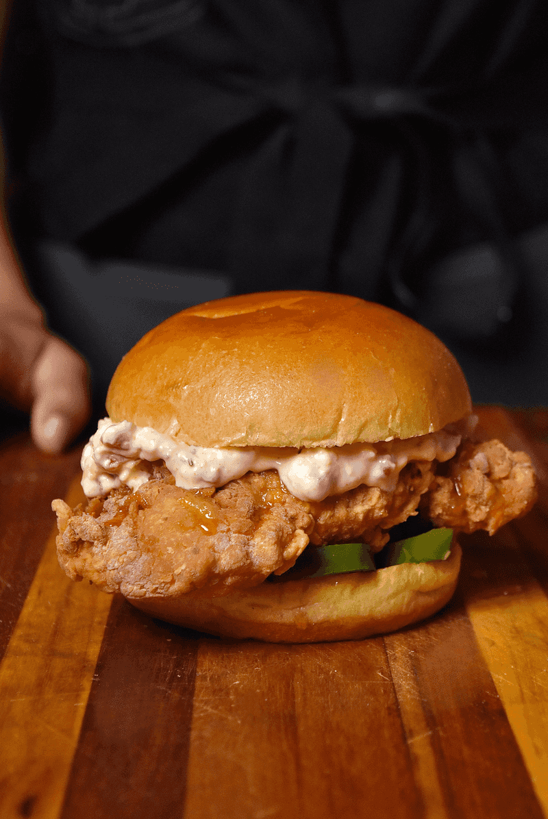 Spicy Pimento Cheese-Stuffed Chicken Sandwich