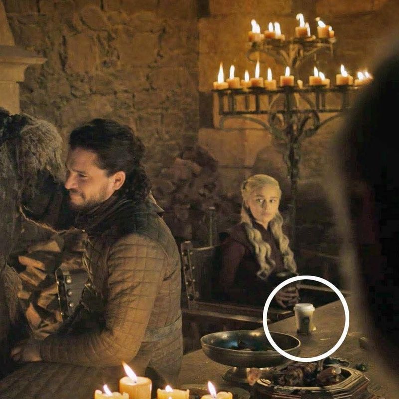 The Starbucks Cup in Game of Thrones (Winterfell Feast Scene)