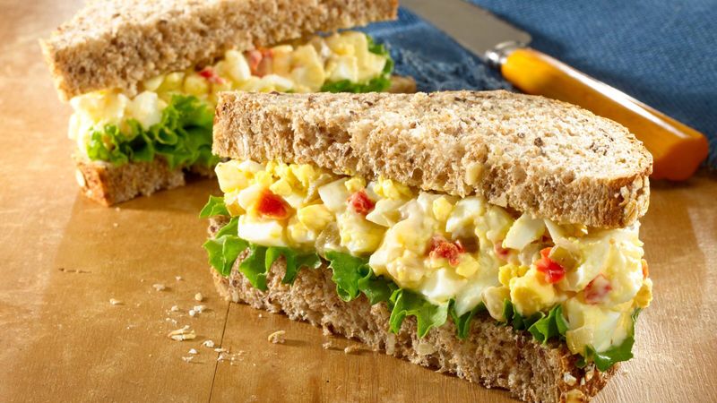 Egg Salad Sandwich with Red Bell Pepper