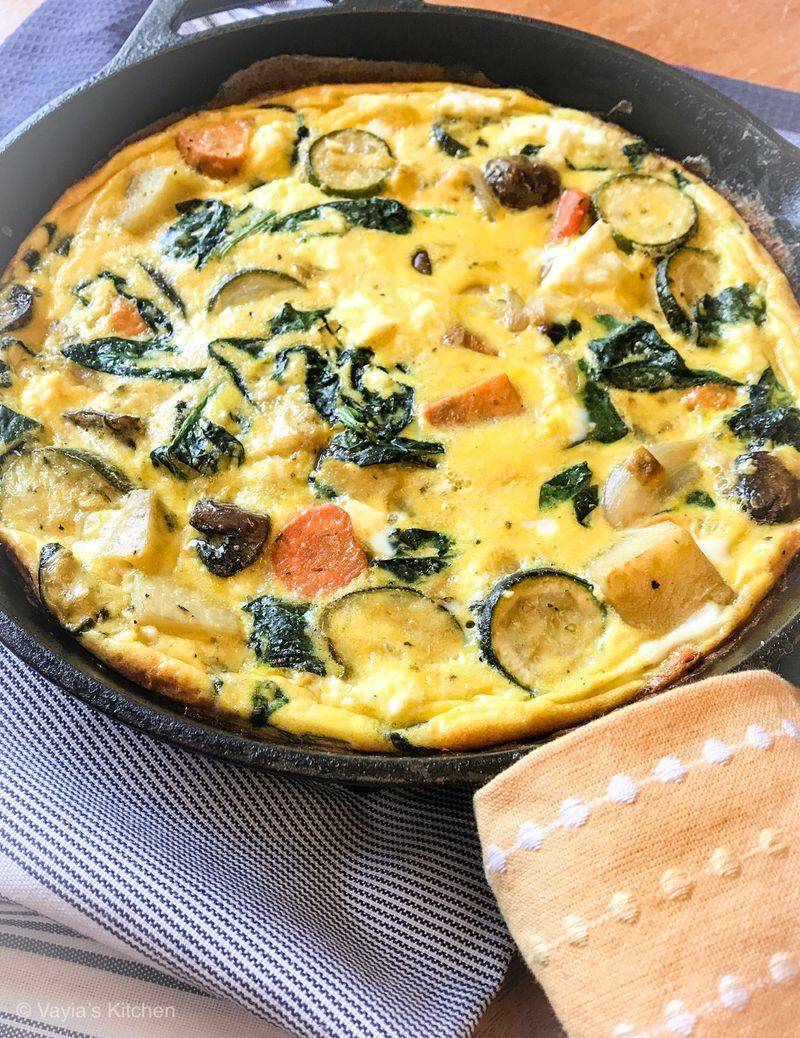 Leftover Roasted Veggie Frittata