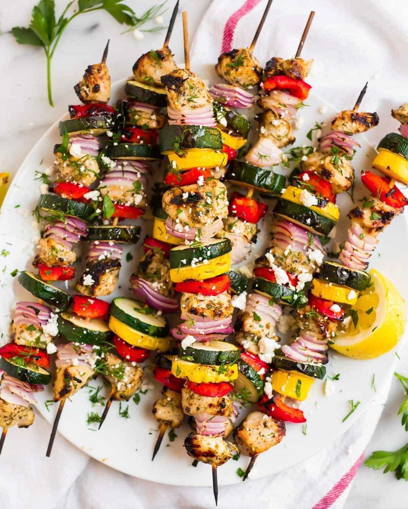 Mini Chicken and Veggie Skewers