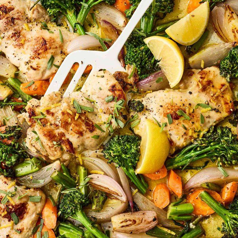 Lemon Herb Grilled Chicken with Roasted Vegetables