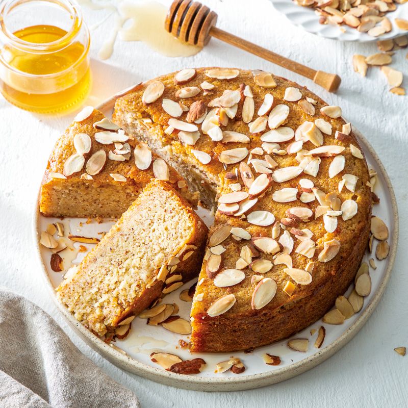5-Ingredient Honey Almond Cake