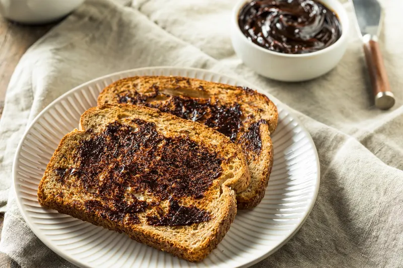 A Slice of Toast With Marmite or Vegemite