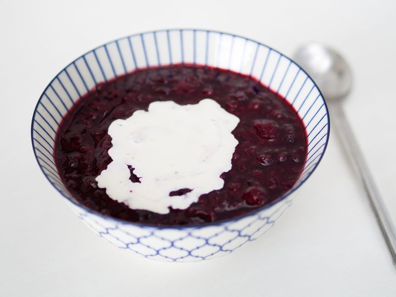Rødgrød med Fløde (Red Berry Pudding with Cream)